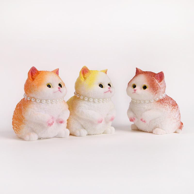 Super cute chubby cat figurine, high-quality handmade realistic figurine, stress-relieving toy. Relief Glutinous Rice Cake