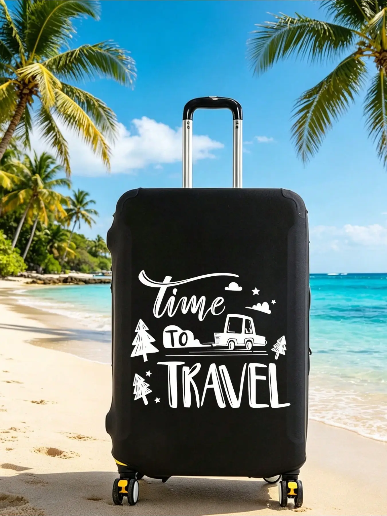 26-28 Inch Luggage Cover, Stretch Elastic Suitcase Protector, Dust & Scratch Resistant Travel Cover for Rolling Suitcase, Universal Travel Accessory for Flight Cruise Business Trip, Ideal Gift for Family Teacher Friends