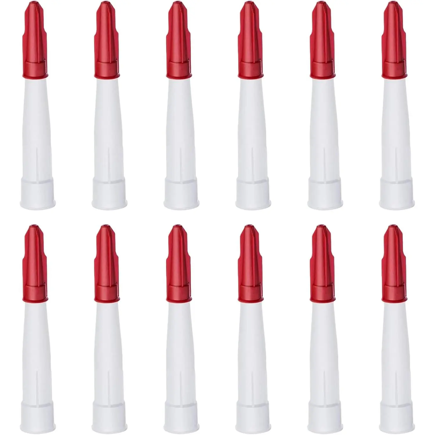 12 count Caulk Extension Nozzle Plastic Nozzles Kit Caulk Saving Caps & Applicator Tools for Easy Sealing Projects in Kitchen Bathroom