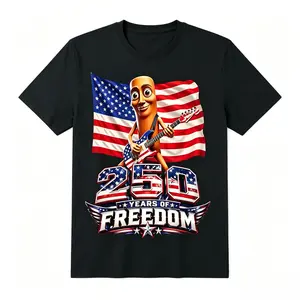 USA Flag Tung Sahur 250 Year Freedom 4th July 2026 Brainrot T-Shirt meme cotton T-shirt