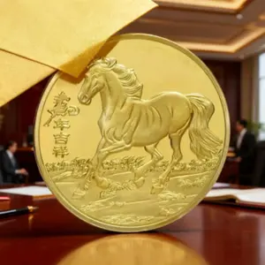 1pc Souvenir Coin 3D Embossed Horse 2026, Year of the Horse Commemorative Coin, Ideal for Men Women Boys Girls Youth Teens Athletes Cyclists