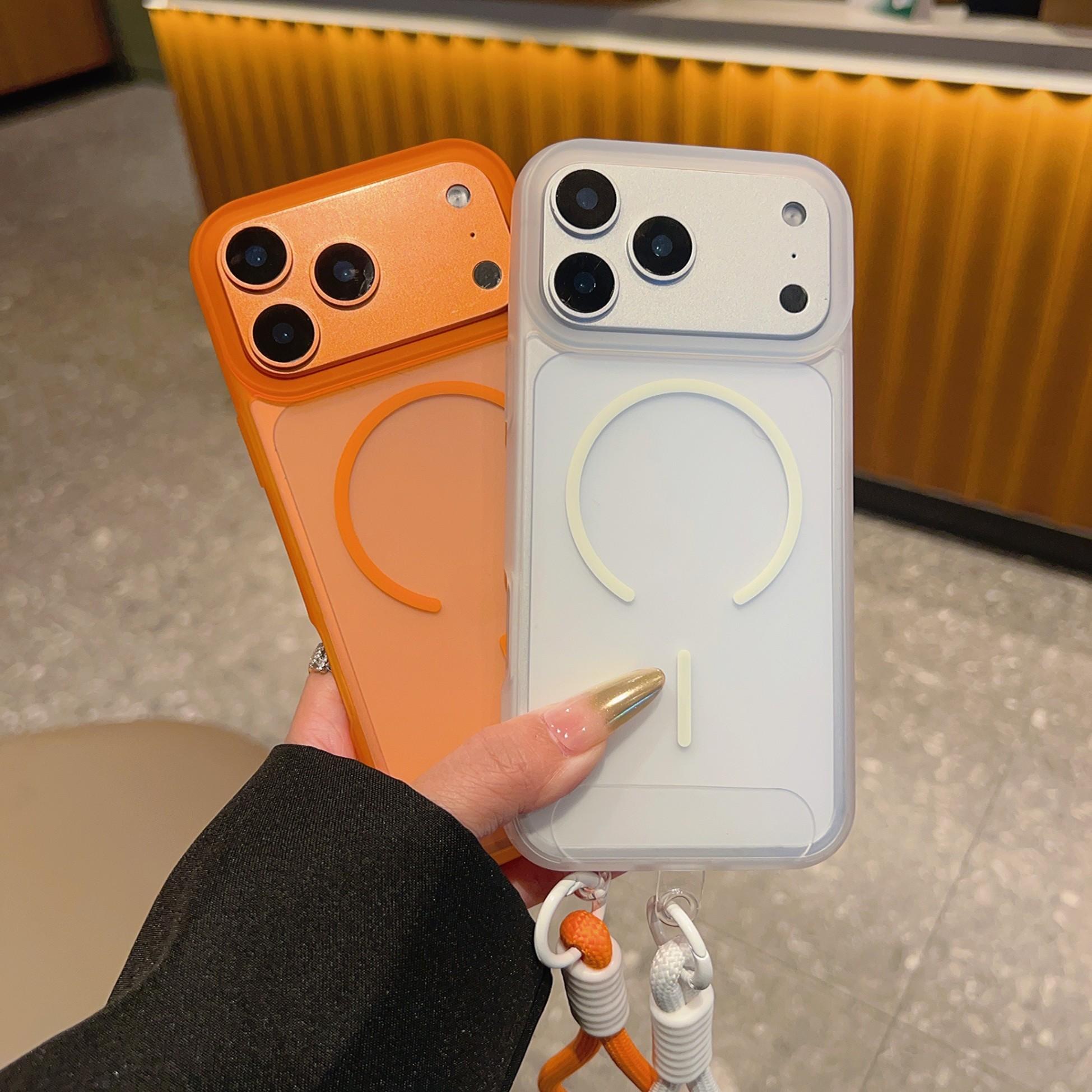 Translucent Frosted Phone Case for iPhone 17 Pro Max 16 15 14 13 12 11, Soft Edge Clear Acrylic Magnetic Case