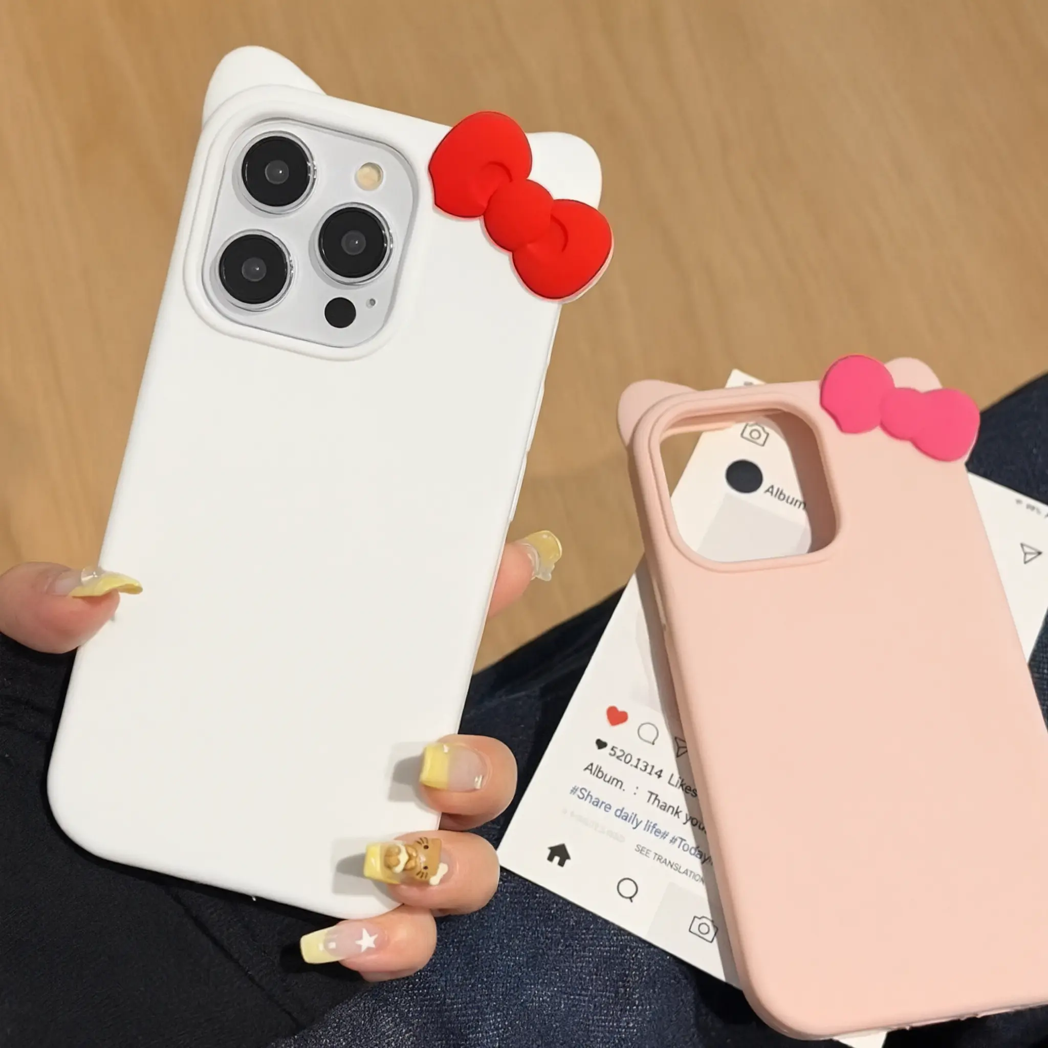 Cartoon Cute Kitty with Glasses Silicone Anti-Shock Protective Case for Iphone17