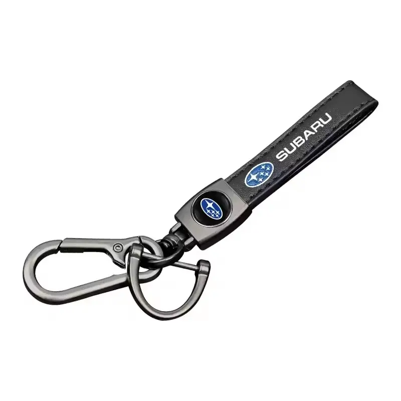 High Quality Leather Car Logo Keychain Key Ring Chain Pendant Gifts for Subaru Impreza Legacy WRX STI BRZ Forester XV Outback Crosstrek Levorg Auto Accessories