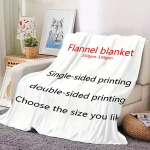 Image Soft All-Season Flannel Fleece Throw Blanket Lightweight Polyester Knit for Bed Sofa Camping Machine Washable Print