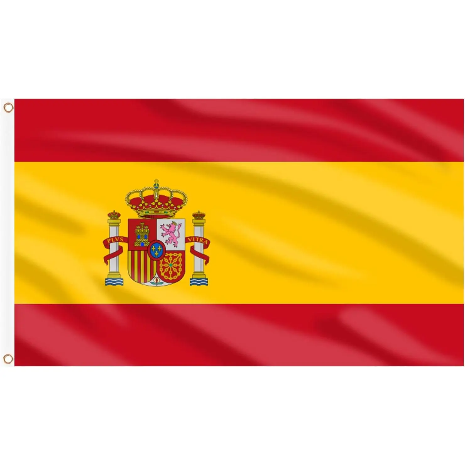 Spain National Flag Red Yellow Red Horizontal Bands Complete Royal Coat Of Arms European Cultural Parade Patriotic Hanging Sign