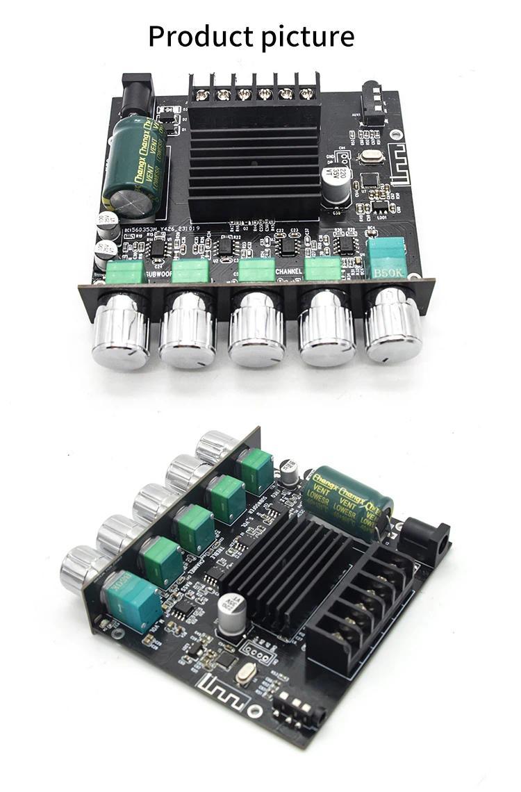 bass control2.1 Channel Bluetooth 5.0 Subwoofer 200W Amplifier Board 50WX2+100W Power Audio Stereo Amplifier Board Bass AMP AUX