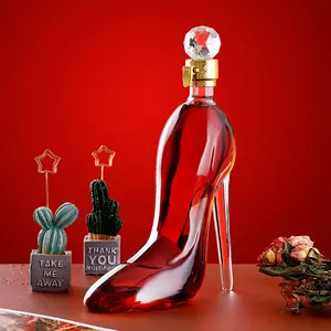High-heeled shoe decanter, wine-soaking glass bottle, decanter, thickened red wine bottle, whiskey decanter, holiday gift