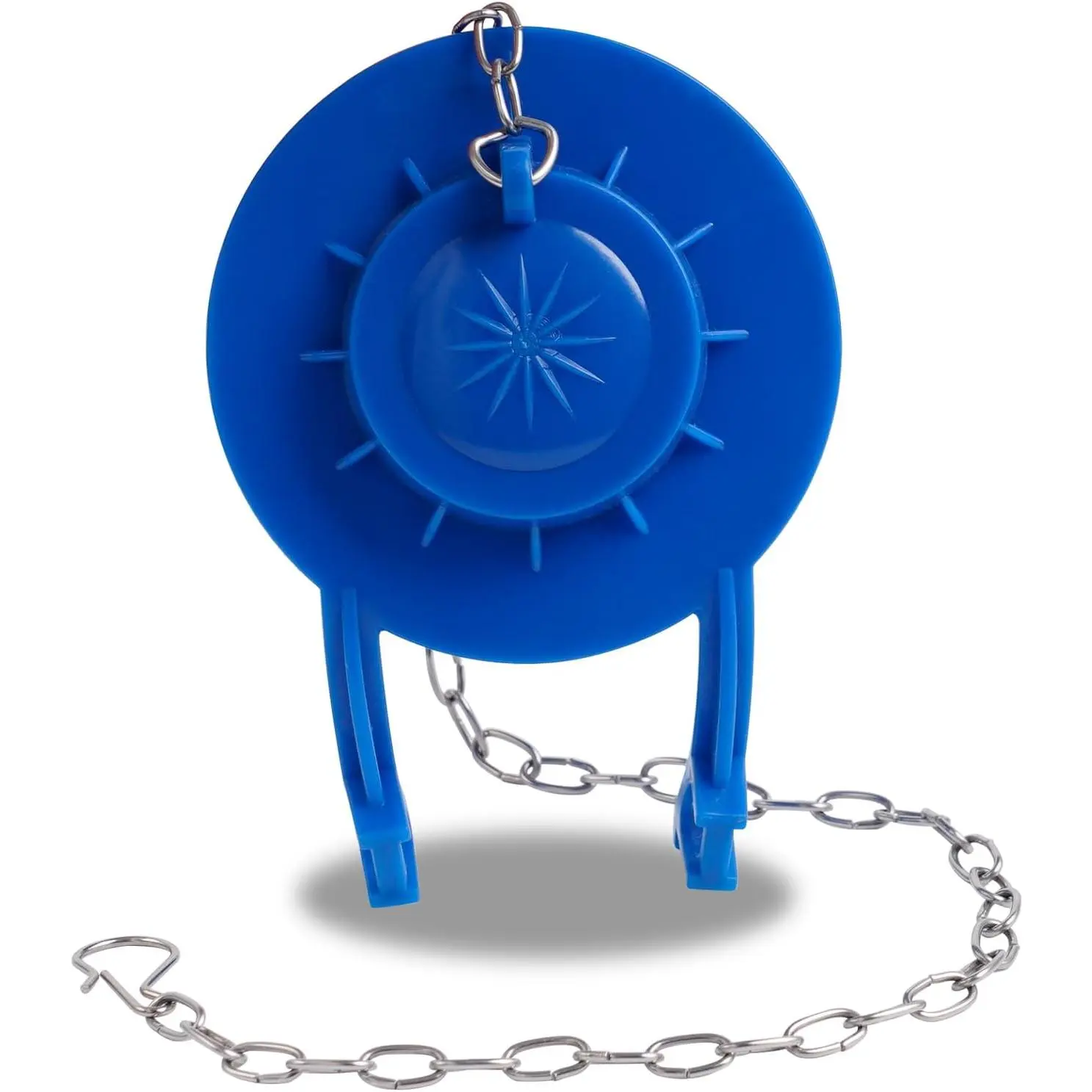 2 Inch Toilet Flapper Compatible with  Standard, Kohler, , Gerber Toilets , Water Conserving Toilet Flapper  with Stainless Steel Chain, Blue