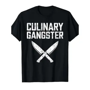 Culinary Gangster T-Shirt for Men And Women, Featuring a Cool Design for Chefs And Cooking Enthusiasts.This Street Trendy Style Tee Is Made of Comfortable with a Round Neck And Short Sleeves, Designed for All Genders