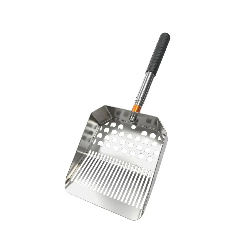 New Beach Sieve Tool, Garden Soil Sifter Net, Stainless Steel Extendable Scoop, Ideal for Sand Filtration, Seafood Screening, Pet Litter