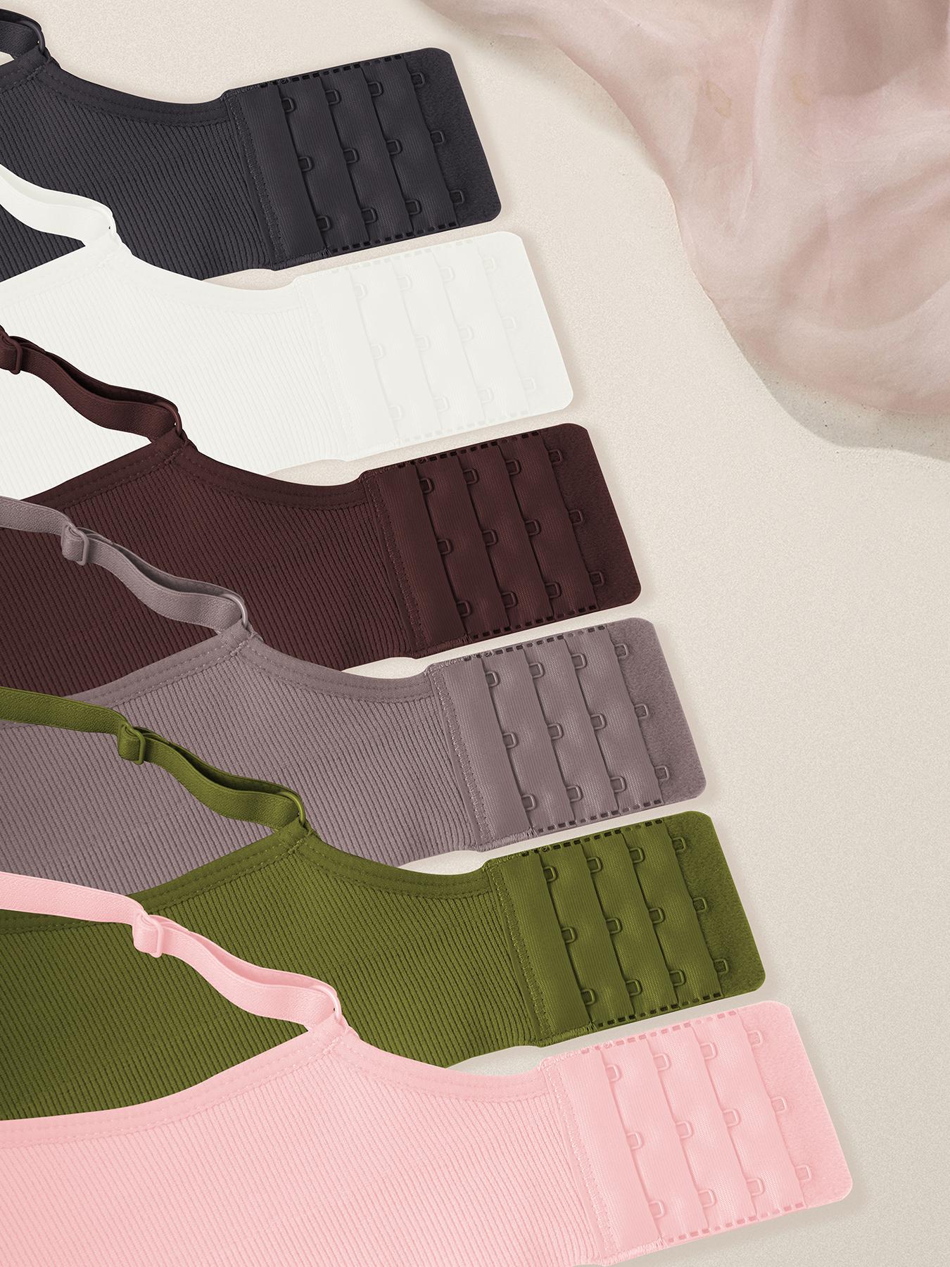 Women's Solid Wireless Bralette, Adjustable Strap Push Up Bra, Soft Comfortable Breathable Lingerie for Daily Wear, Breathable Comfy Bra