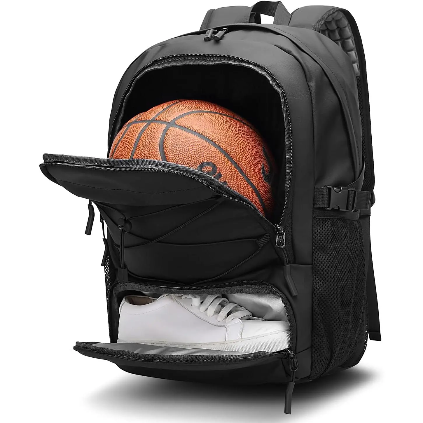 Large Waterproof Basketball Backpack for Men with Separate Ball Holder, Shoes Compartment & Separate Compartments, Sports Equipment Bag for Gym, Outdoor Use