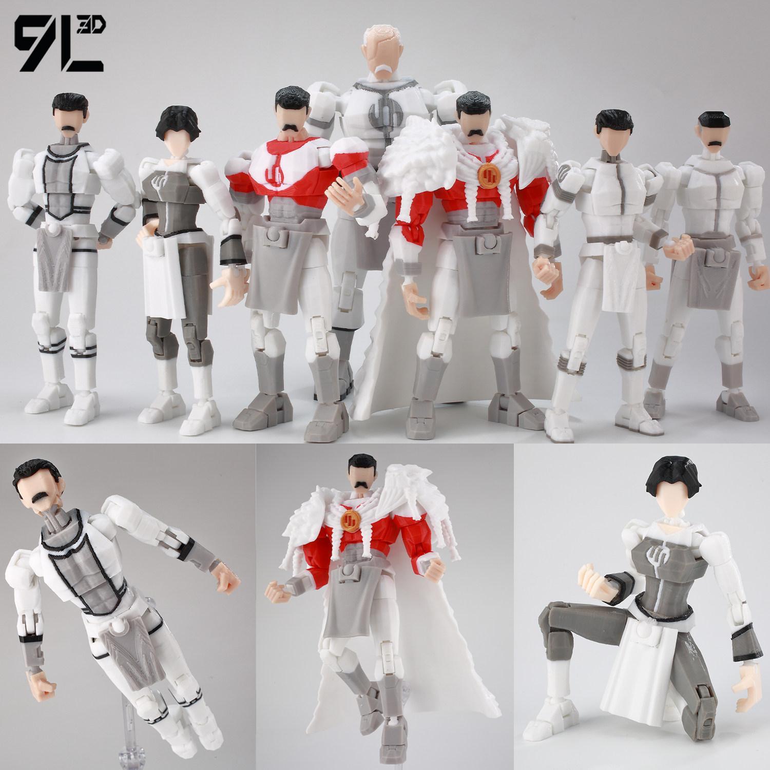 9L 3D 3D Printed Articulated Omni-Man Action Figure From Invincible Series With Interchangeable Hands Collectible Model