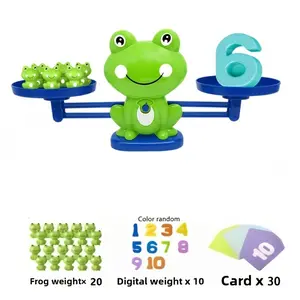 Random Frog Balancing Math Toy Set - Green Plastic, Interactive Weight Stacking And Counting Game, Suitable for Young People, Ideal for Logical Thinking And Intellectual Development, Educational Toy | Interactive Learning | Durable Toy
