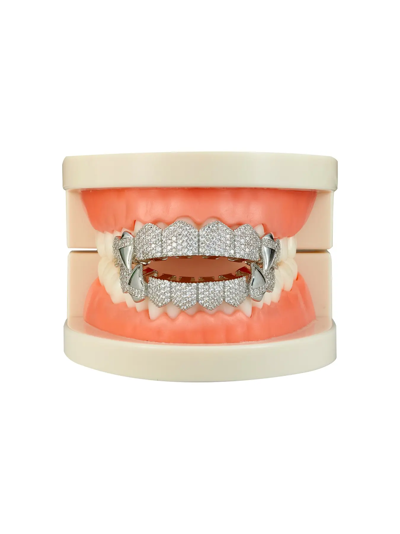 Halloween Vampire Fangs Rhinestone Hip-Hop Grillz Set, Teeth Accessories, Trendy, Shiny, Symbol of Identity, All Seasons Jewelry
