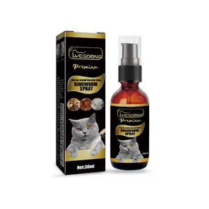 Yegbong Cat Ringworm Spray, Pet Cats Anti-Mite Cat Moss Care Skin External Use Anti-Itch Spray