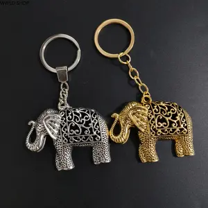 Elephant Keychain for Women and Men, Handmade Alloy Animal Pendant Accessory for Handbags, Backpacks and Keys, Decorative Daily Carry Charm