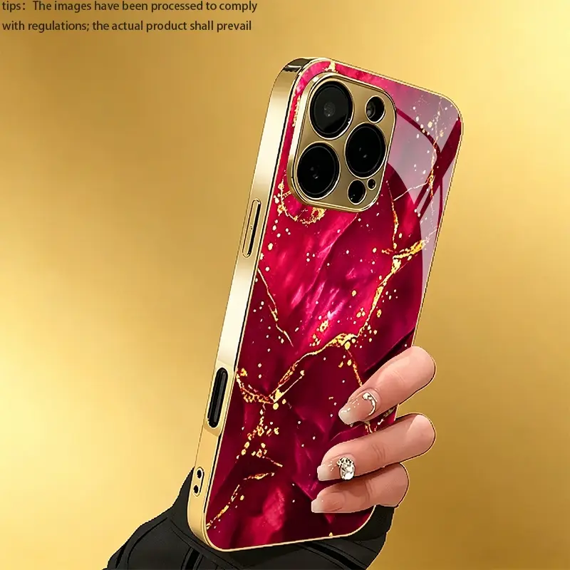 Rose Red Marble Pattern phone case for Samsung Galaxy Note 8/Note 9/Note 10/Note 10+/Note 20/Note 20 Ultra/S8+/S9+/S10/S10+ stylish and luxurious, Full coverage, high-value protective case