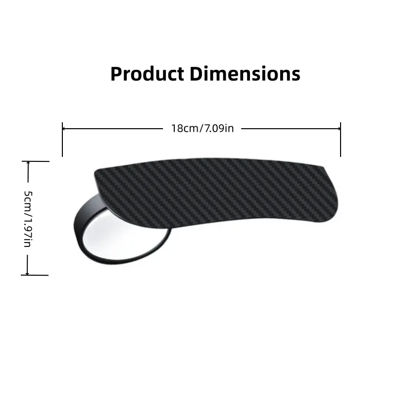 2‑Piece Car Rearview Mirror Rain Visors, 360‑Degree Small Round Auxiliary Blind Spot Rain Guards, Automotive Body & Frame Replacement Part Accessories, 2‑Piece Coverage-MM1