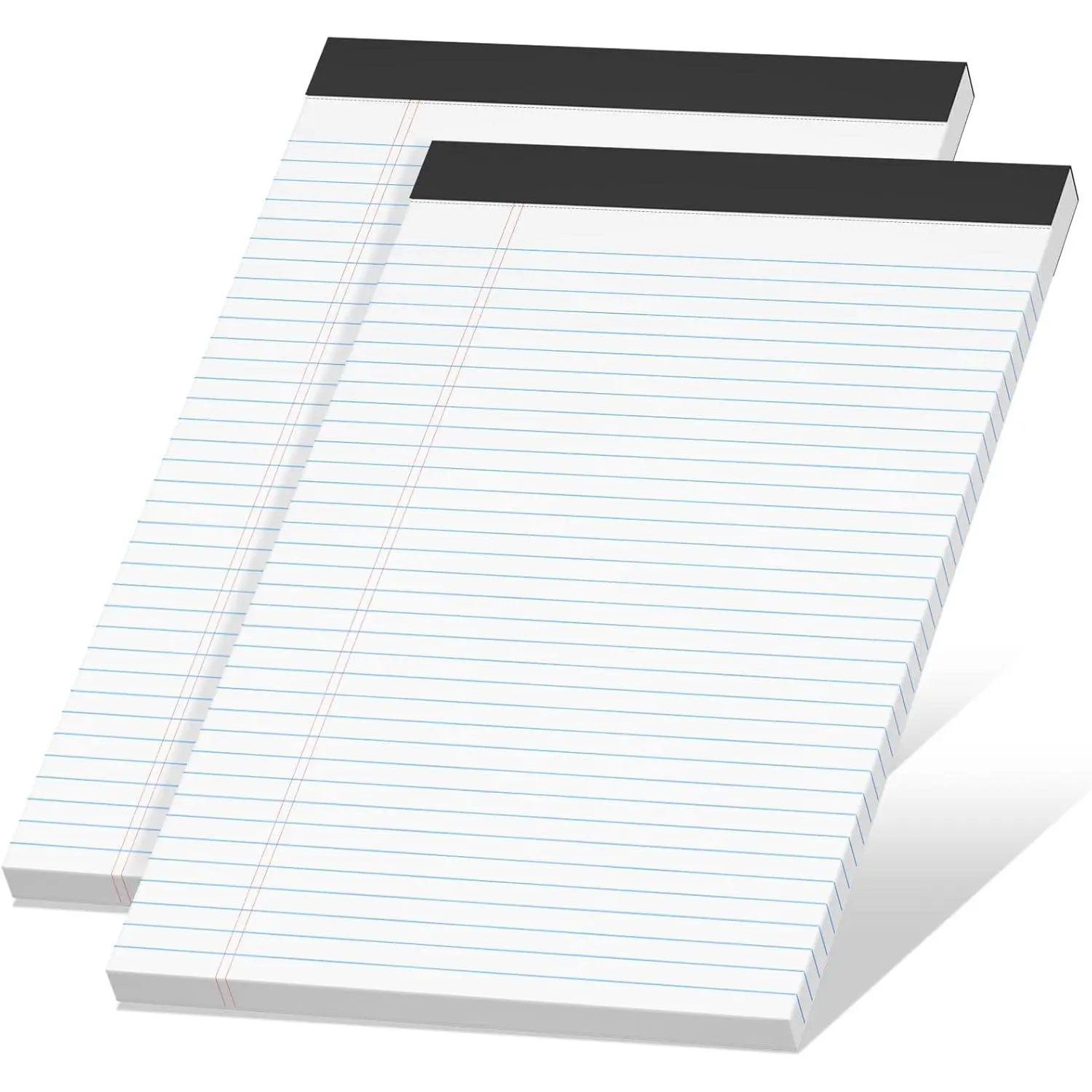 Legal Pads 8.5 x 11 Notepad, 2 Pack White Note Pads 8.5'' x 11'' for Work | Double-Side Printed Lined Paper Pads 8.5 x 11 College Ruled White Notepads 30 Sheets Per Writing Pad for School, , Office