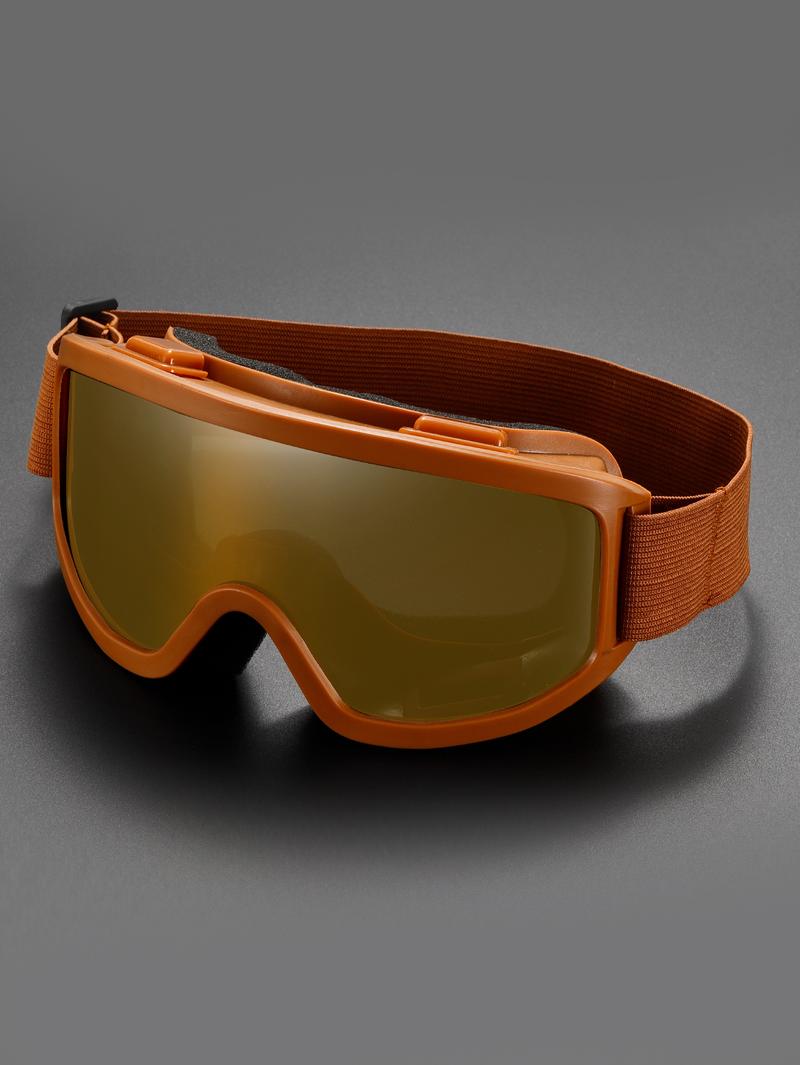 Unisex One-Piece Large-Frame Ski Goggles: Day-Night Versatile Lens, Padded Windproof Fit for Skiing/Snowboarding, High-Definition Anti-Fog Shades for Mountaineering & Winter Adventures