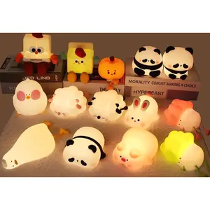 This Little Duck Capybara Glows & You Can Squish It!Silicone Touch Night Light, Dimmable Warm White, Rechargeable, for Kids Nursery & Baby Bedroom