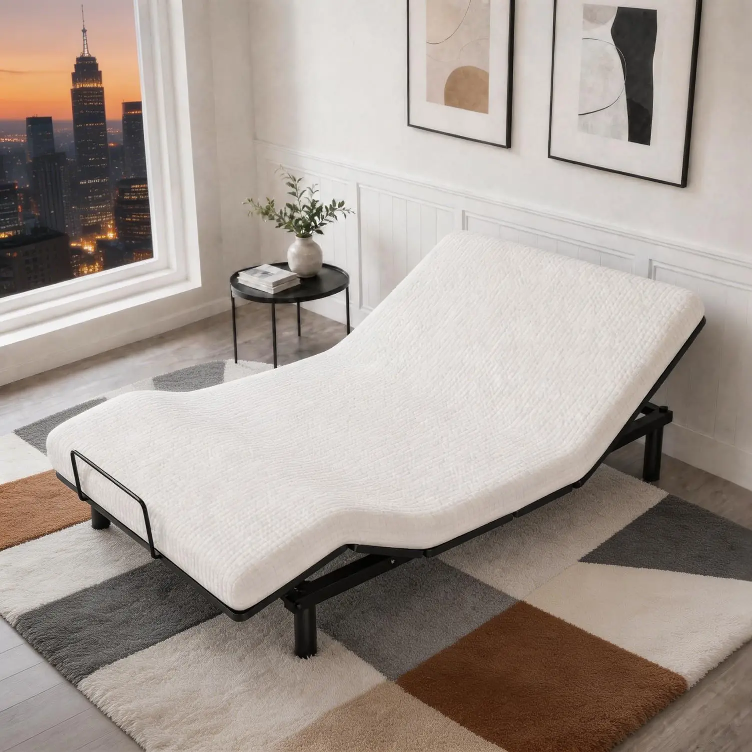 Queen/Twin XL/King Size Electric Adjustable Head & Foot Incline Base Bed Frame with Remote (Mattress not included)