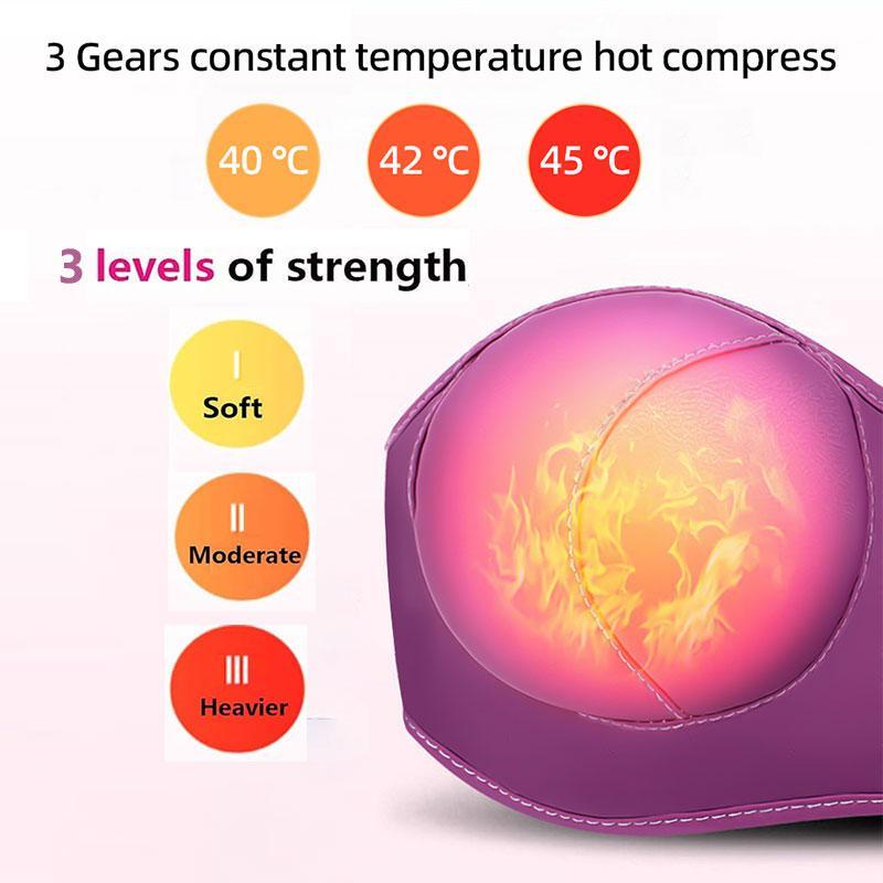 Electric Breast Massager, 3 Modes Vibration & 3 Modes Hot Compress Household Breast Care Machine, Personal Care Appliances for Women