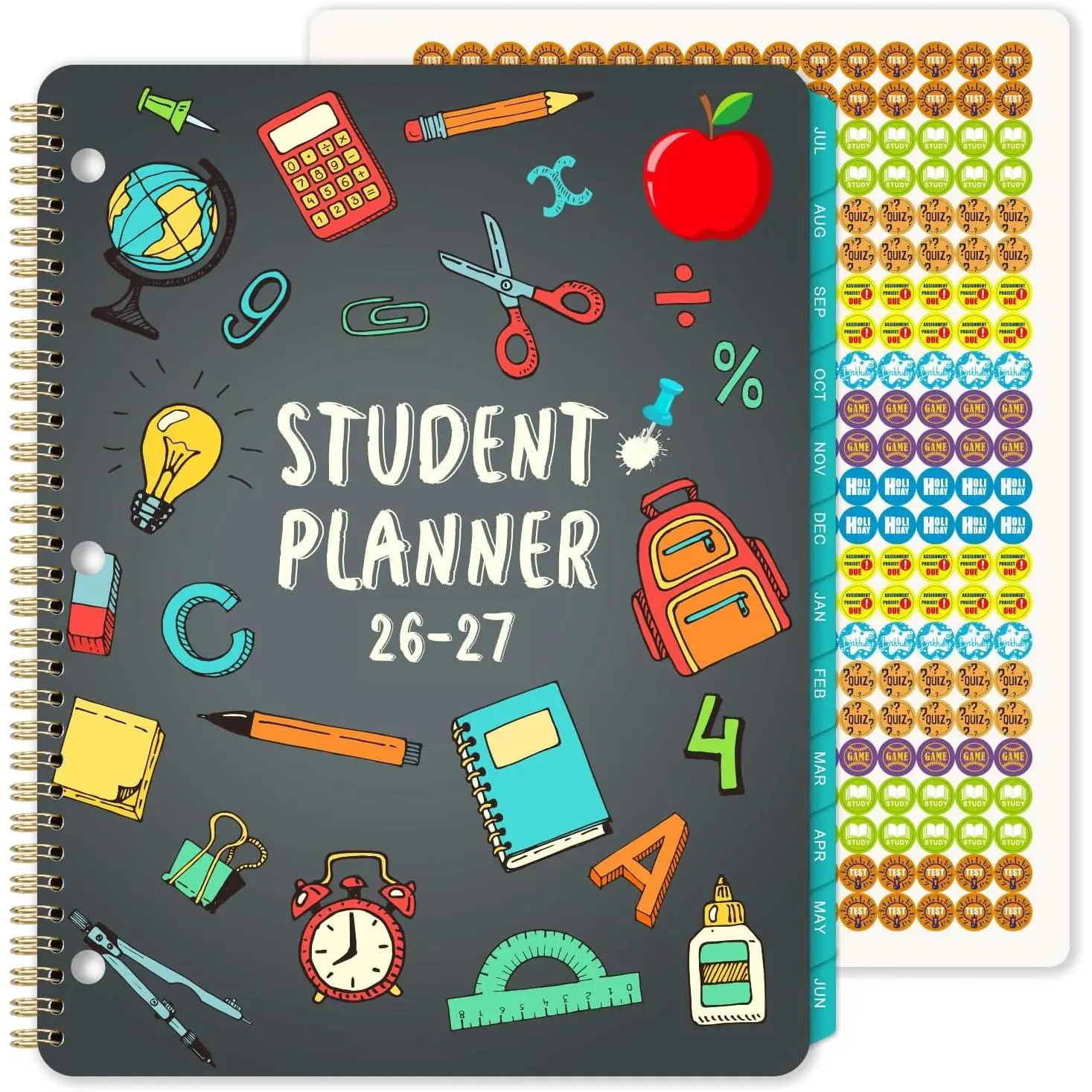 Student Planner 2026-2027 - Academic Year School Planner 2026-2027, July 2026- June 2027, 9" x 11", Note Pages &  Pocket