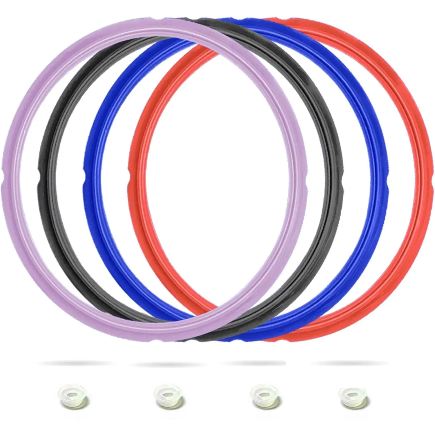 4 Pack 6 Qt  Sealing Ring for    Gasket Seal Rings with 4 Colors with 4 Float Valve Seal Gasket, Fits Duo/Plus 6, Ultra 6, Lux 6,  6, Nova 6, CSG