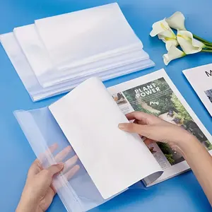 30 Transparent Book Covers, A4/16k/22k Size, Protective Book Jackets, Book Accessories, Essential for Office Staff, Durable and Reusable Design