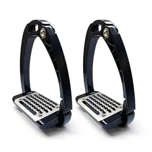 British Safety Stirrup Open Stirrup Anti-Slip Horse Stirrup, Zinc Alloy Equestrian Foot Rest, Secure and Durable Design for Riding Comfort