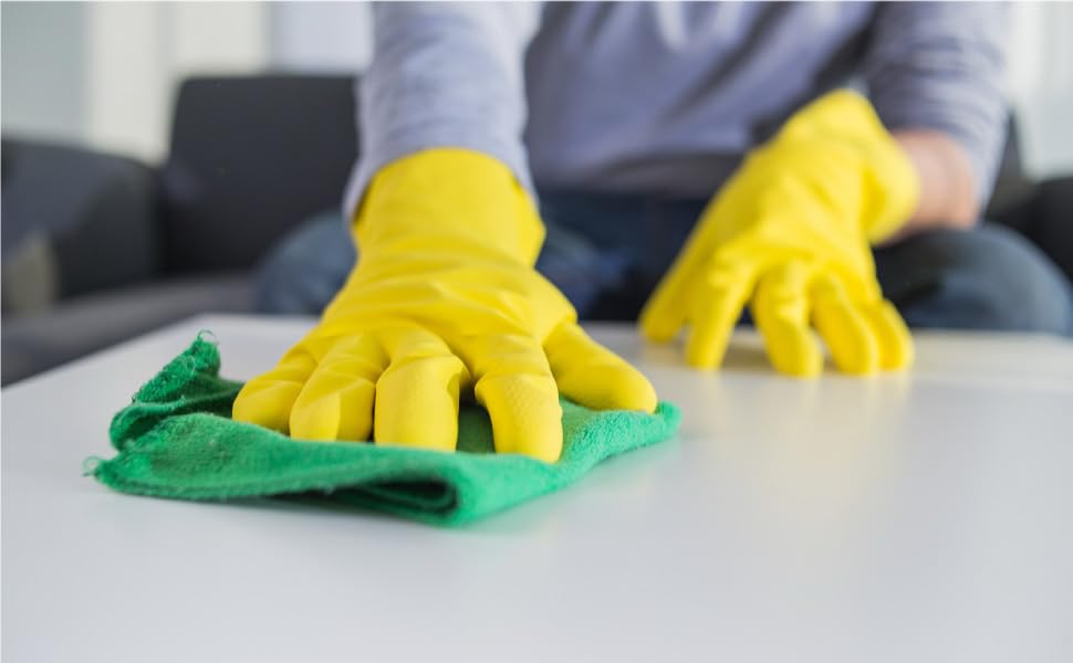 3/6 Pairs Cleaning Gloves, Reusable Natural Rubber Dish Gloves, Non-Slip Gloves for Kitchen and Household