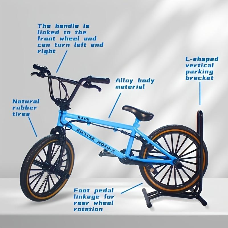 Premium 1/8 scale mini BMX finger bike - cast aluminum alloy, collectible toy for enthusiasts - three colors available