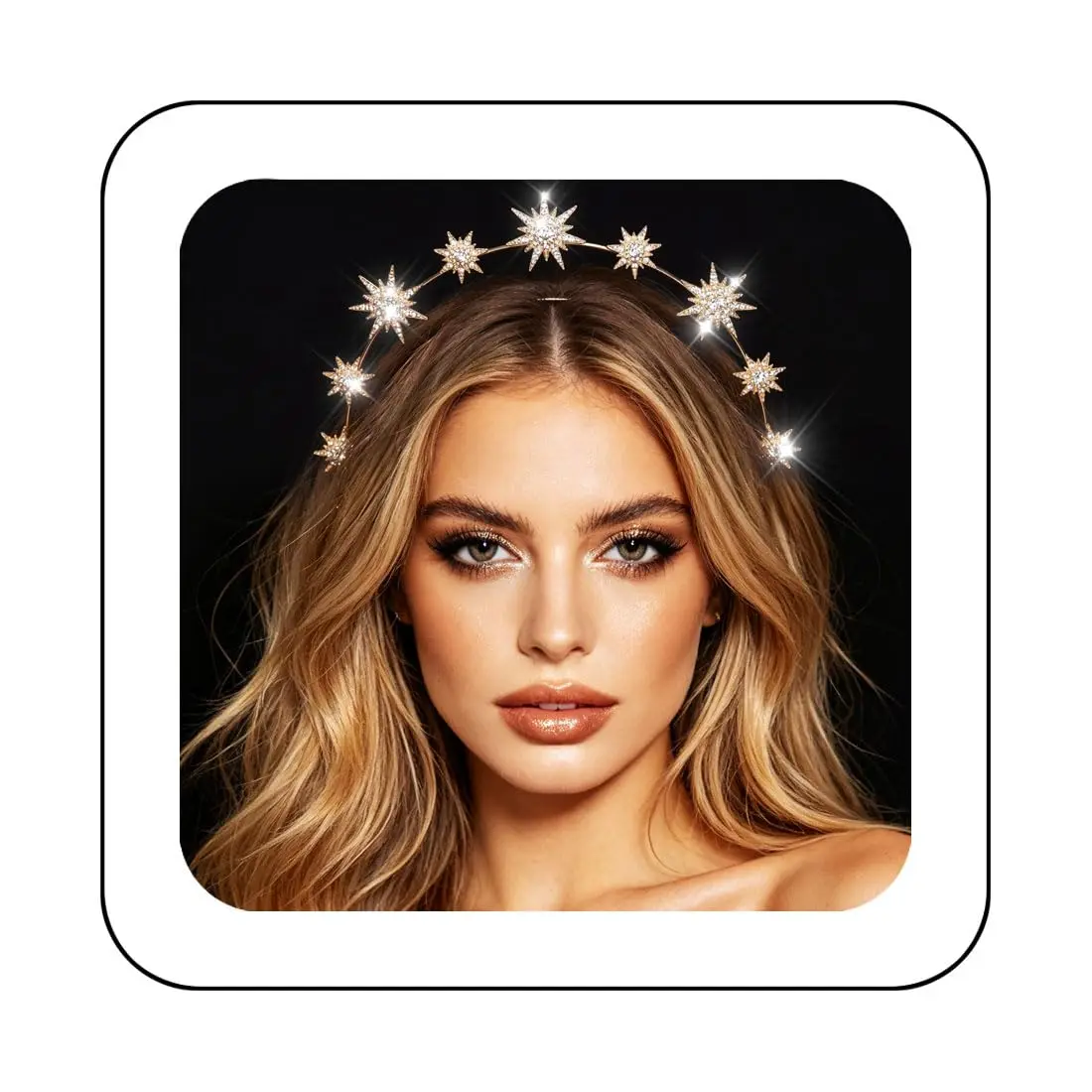 Halo Headband  Goddess Crown Headpiece Celestial Hair Accessories for Women