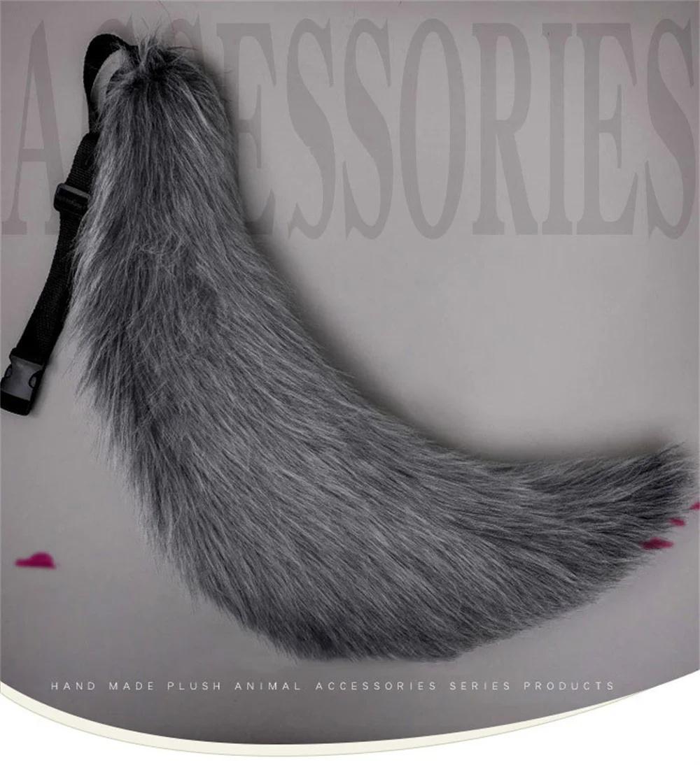 Anime COS Cat Fox Tails Plush Cosplay Big Tails Dog Furry Tail Role Play Party Props Fursuit Tail Halloween Costume Accessories