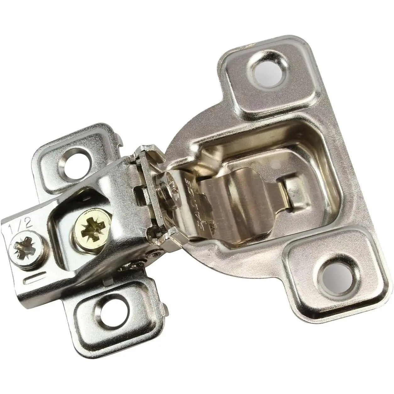 Salice 106  Excenthree 1/2" Overlay Screw  Self Close Cabinet Hinge with 3 Cam Adjustment CSP3799XR (1)