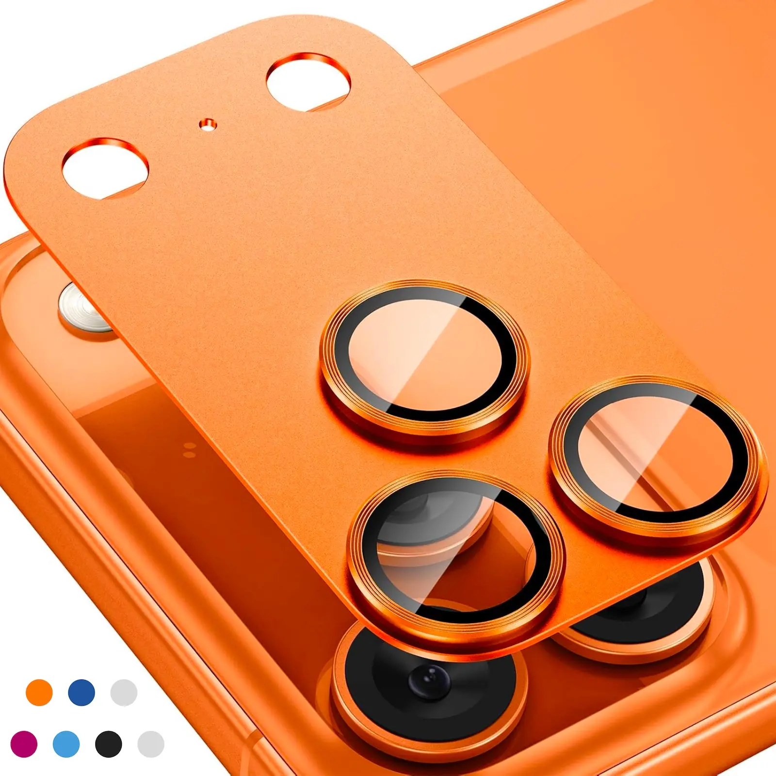 Aluminum Alloy Lens Protector foriPhone 17 Pro / iPhone 17 Pro Max / iPhone 18 Pro /iPhone 18 Pro Max, 9h Tempered Glass, Anti-Scratch, Matte Finish, No Fingerprints