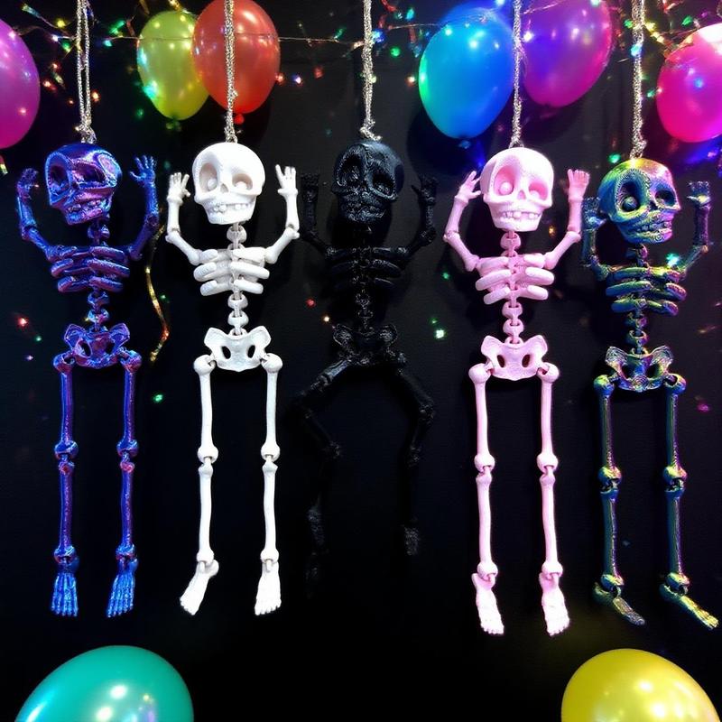 FuRise Magnetic Skeleton Action Figure – 3D Printed Art Toy, Movable Deformable Skeleton Figurine, Halloween Decor & Gift,Magnetic Skeleton Toy,FuRise 3D Printed Skeleton,Articulated Skeleton Action Figure