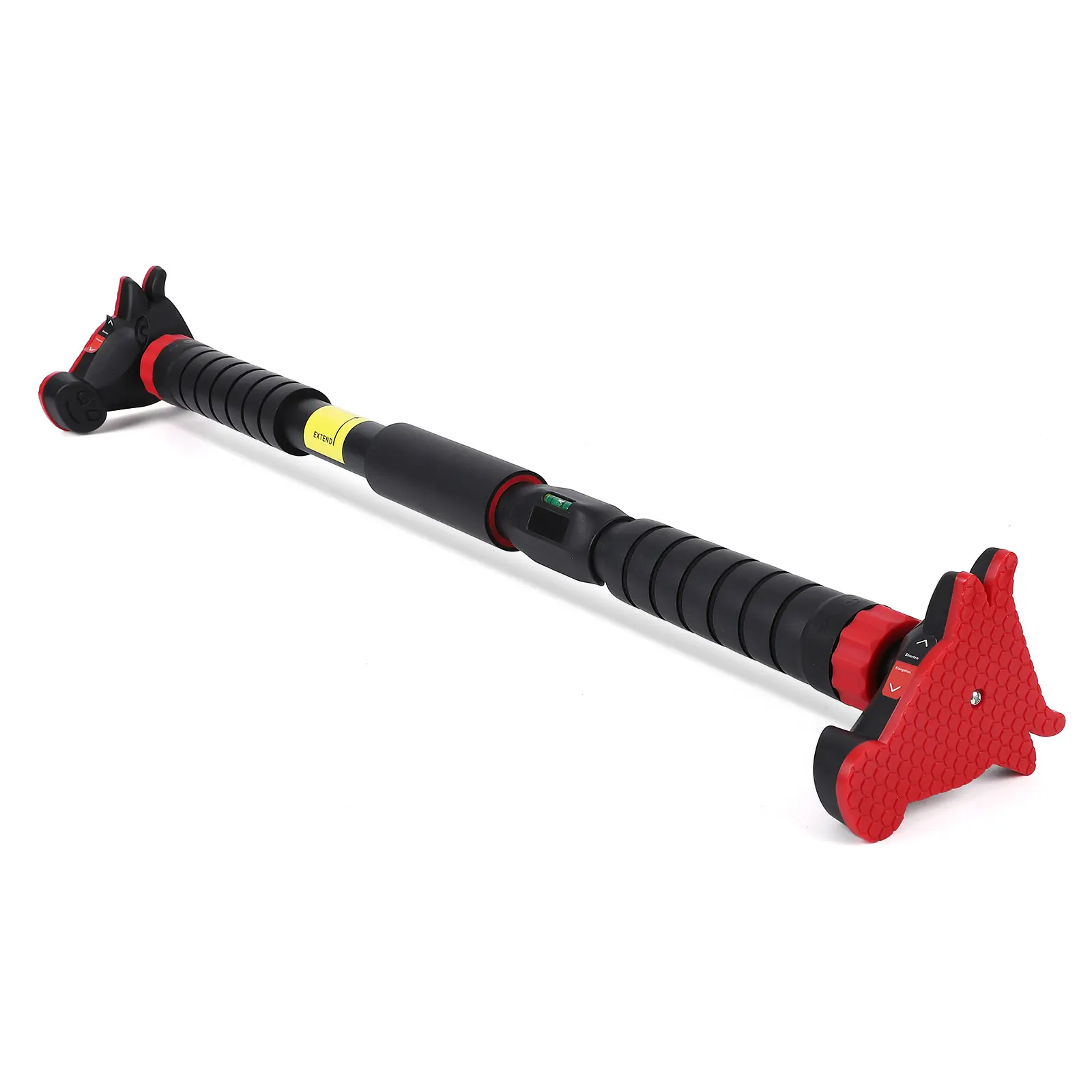 Adjustable Doorway Pullup Bar for Strength Training - No Screws, 440 lb Capacity, Heavy Duty Alloy Steel - Gear Lock, Bubble Level - Fits 27.6-42 in, Adjustable Height - Portable for Home Gym, Travel, Apartments, Dorms