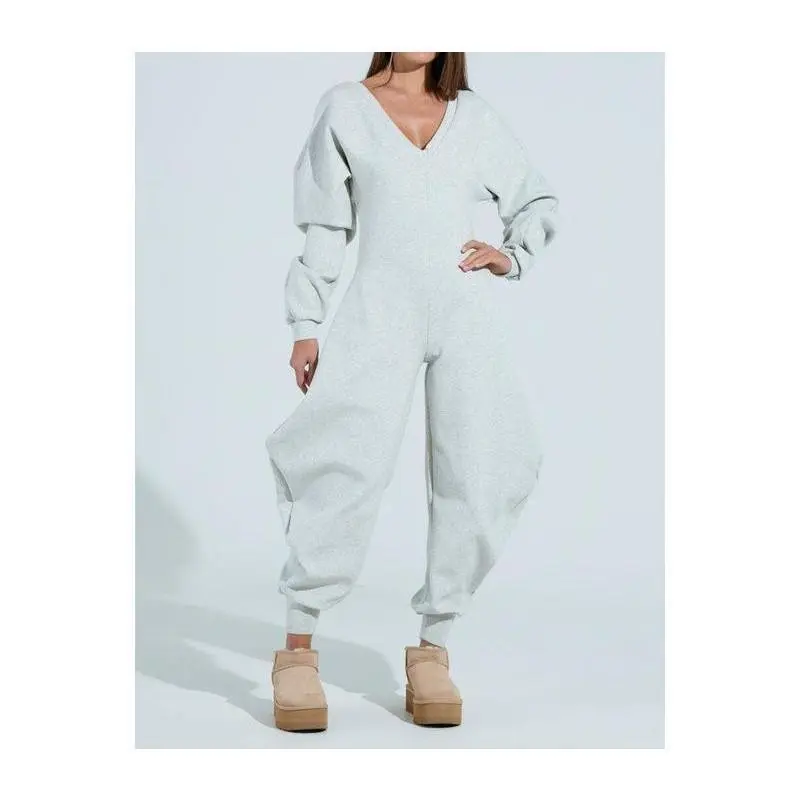 Comfortable Cozy Sweatshirt Jumpsuit