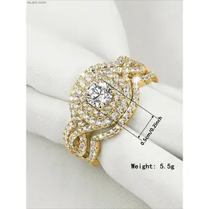 Women's Elegant Rhinestone Decorated Ring (3pcs/set), Exquisite Trendy Stacking Rings, Fashionable Hand Jewelry for Women As Gift, Elegant Casual Ring, Elegant Glittering Ring, Stackable Finger Rings, Stunning Ring Set