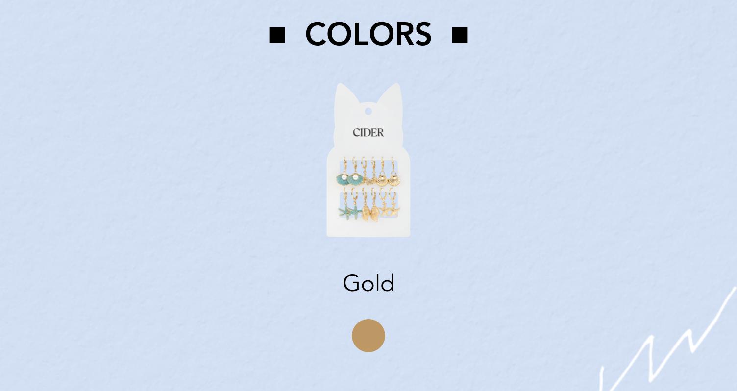 Cider 6 PAIRS STARFISH & SEA SHELL DROP EARRINGS SET