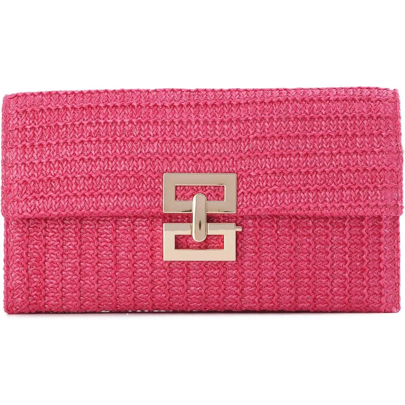 Straw Clutch Purse for Women Beach Woven Bag Envelope Evening Clutch Straw Handbag