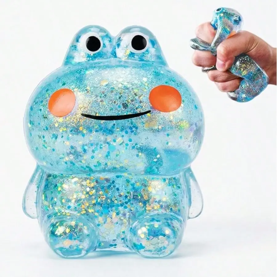 Frog Soft Gel Stress Ball, Ideal for Kids and Adults, Elastic Pressure Relief Toy, Anxiety Relief, Sensory Hand Ball, Party Gift, Classroom Reward