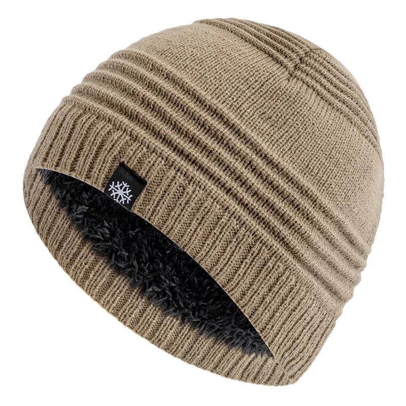 Unisex Classic Snow Label Fleece Beanie Hat Keep Warm Winter Hat Lightweight Hats For Men Women Fashion Winter Cap