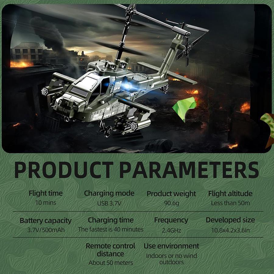 Remote Control Helicopter, 3.5 Channels RC Helicopter with LED Light, One Key Takeoff/Landing, Aircraft Model, Remote Controlled Helicopters, Suitable for Children and Adults