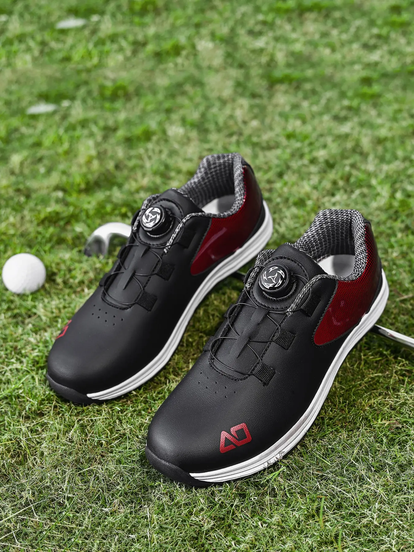 Men's Golf Shoes, Waterproof Breathable Non-Slip Training Shoes, Smooth Leather, Wide Fit, Eva Sole, All Seasons, Casual Style