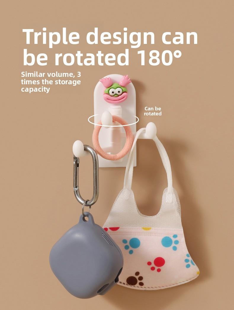 Cute Cartoon Self Adhesive Hooks, Easy Install Home Essentials